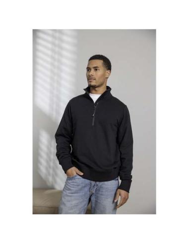 Sudadera unisex de material reciclado con cremallera 1/4 Aware™ N07064573