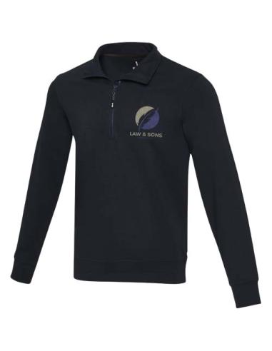 Sudadera unisex de material reciclado con cremallera 1/4 Aware™ N05564573