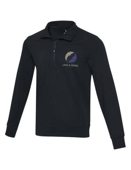 Sudadera unisex de material reciclado con cremallera 1/4 Aware™ N05564573