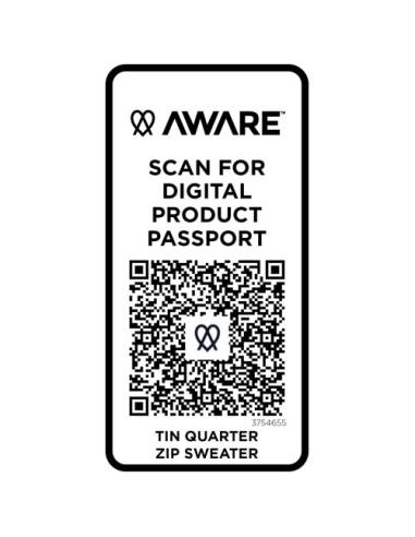 Sudadera unisex de material reciclado con cremallera 1/4 Aware™ N05564573