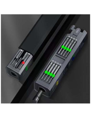 Set de destornilladores y accesorios de reparación de 30 piezas en caja de aluminio N09071XP2