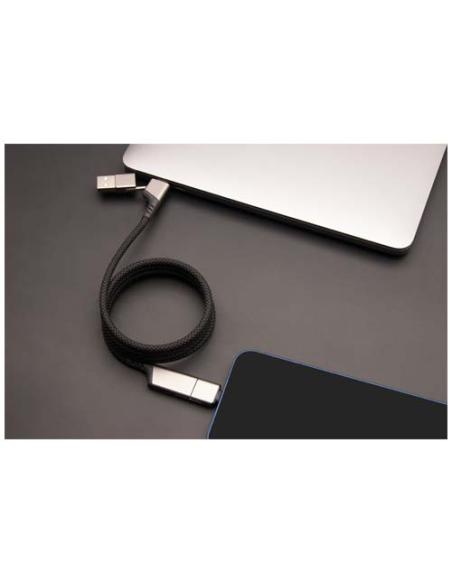Cable de carga magnética ultrarrápida de 100 W 4 en 1 de rPET N28961XP2