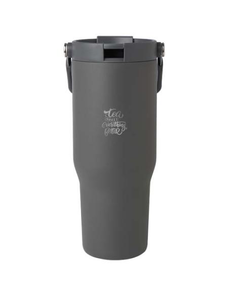 Vaso con aislamiento al vacío de cobre de acero inoxidable reciclado certificado RCS de 900 ml y con tapa de doble función N2846