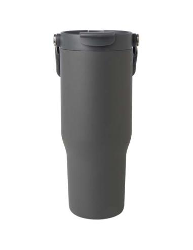 Vaso con aislamiento al vacío de cobre de acero inoxidable reciclado certificado RCS de 900 ml y con tapa de doble función N2846