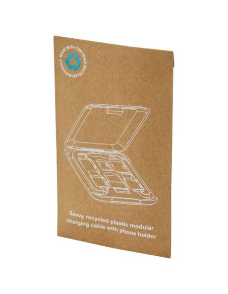 Cable de carga modular de plástico reciclado con soporte para teléfono N09163421