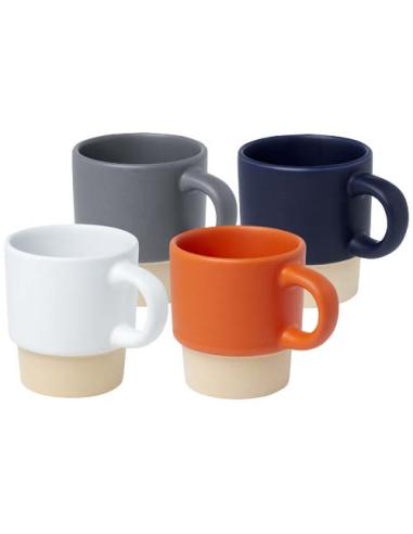 Taza de espresso apilable de 130 ml con fondo de arcilla N55508001