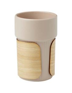 Vaso de 340 ml con funda de bambú N10908001