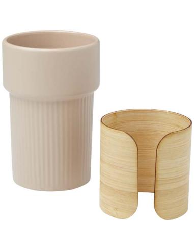 Vaso de 340 ml con funda de bambú N70908001