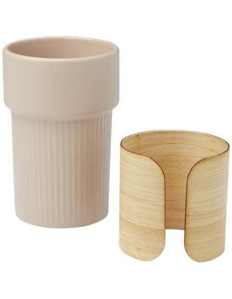 Vaso de 340 ml con funda de bambú N70908001