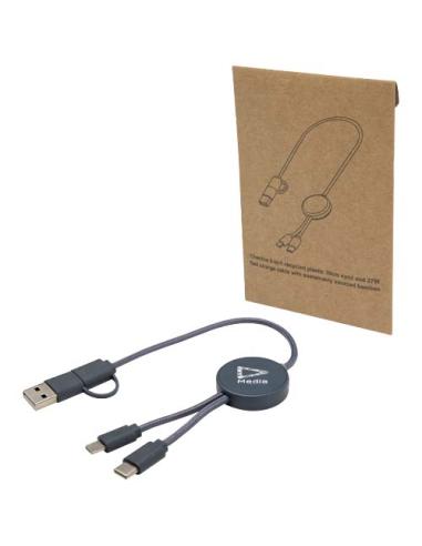 Cable 5 en 1 de plástico reciclado de 30 cm para sincronización de datos y carga rápida de 27 W N55724421