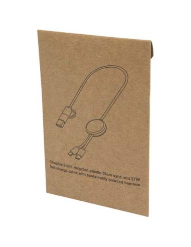 Cable 5 en 1 de plástico reciclado de 30 cm para sincronización de datos y carga rápida de 27 W N55724421