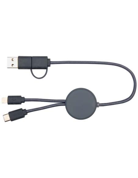 Cable 5 en 1 de plástico reciclado de 30 cm para sincronización de datos y carga rápida de 27 W N55724421