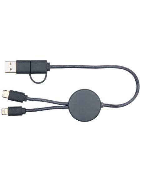 Cable 5 en 1 de plástico reciclado de 30 cm para sincronización de datos y carga rápida de 27 W N55724421