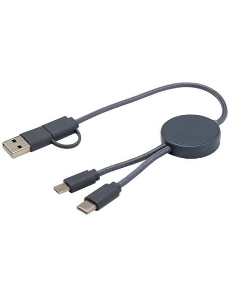 Cable 5 en 1 de plástico reciclado de 30 cm para sincronización de datos y carga rápida de 27 W N55724421