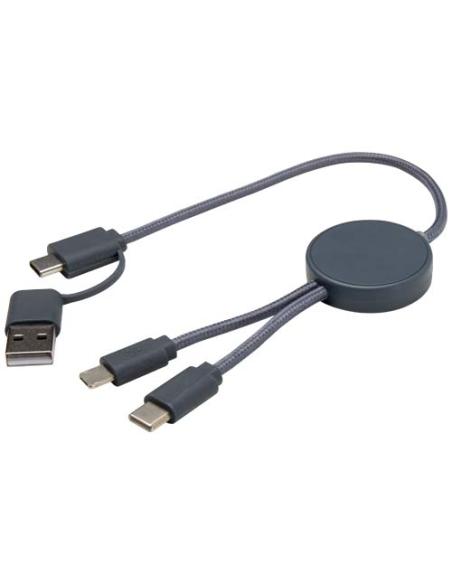 Cable 5 en 1 de plástico reciclado de 30 cm para sincronización de datos y carga rápida de 27 W N55724421