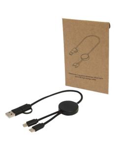 Cable 5 en 1 de plástico reciclado de 30 cm para sincronización de datos y carga rápida de 27 W N10724421