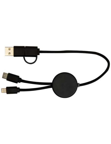 Cable 5 en 1 de plástico reciclado de 30 cm para sincronización de datos y carga rápida de 27 W N09724421