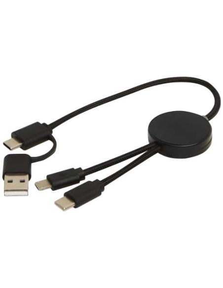 Cable 5 en 1 de plástico reciclado de 30 cm para sincronización de datos y carga rápida de 27 W N09724421