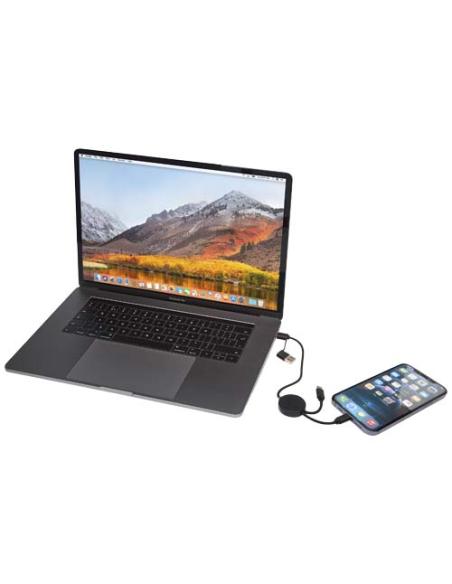 Cable 5 en 1 de plástico reciclado de 30 cm para sincronización de datos y carga rápida de 27 W N09724421