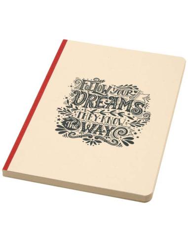 Libreta A5 de tapa blanda de RPET y caña de azúcar N12521601