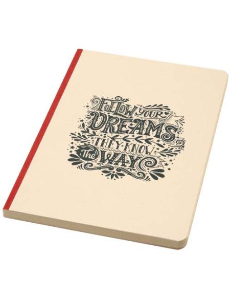 Libreta A5 de tapa blanda de RPET y caña de azúcar N12521601