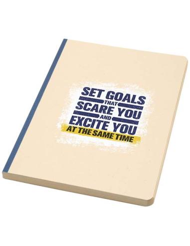 Libreta A5 de tapa blanda de RPET y caña de azúcar N25521601