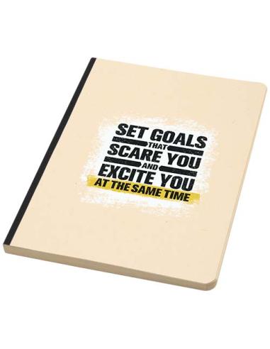 Libreta A5 de tapa blanda de RPET y caña de azúcar N09521601