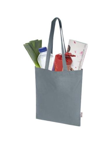 Bolsa Tote de 7 L de algodón reciclado de 140 g/m² con certificado GRS N28067021