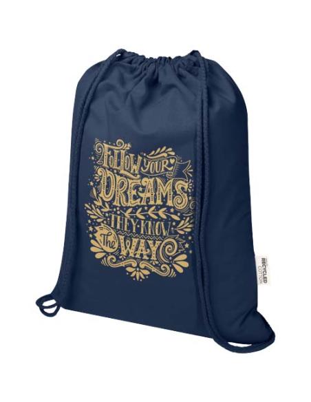 Bolsa de 5 L con cordón de algodón reciclado de 140 g/m² con certificado GRS N55167021