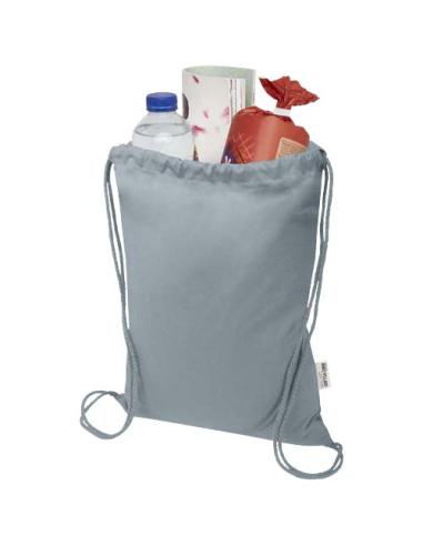 Bolsa de 5 L con cordón de algodón reciclado de 140 g/m² con certificado GRS N28167021