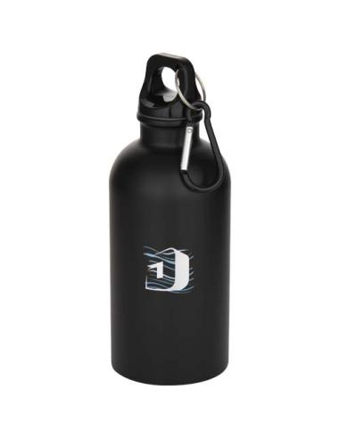 Botella de 400 ml de acero inoxidable mate con certificado RCS de una sola pared con mosquetón N09178001