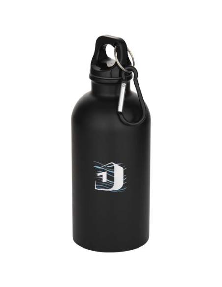 Botella de 400 ml de acero inoxidable mate con certificado RCS de una sola pared con mosquetón N09178001