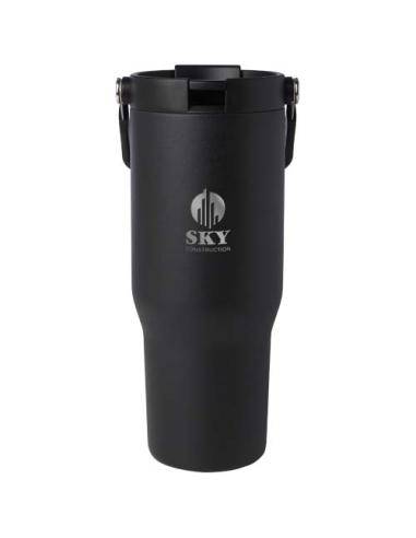 Vaso con aislamiento al vacío de cobre de acero inoxidable reciclado certificado RCS de 900 ml y con tapa de doble función N0946