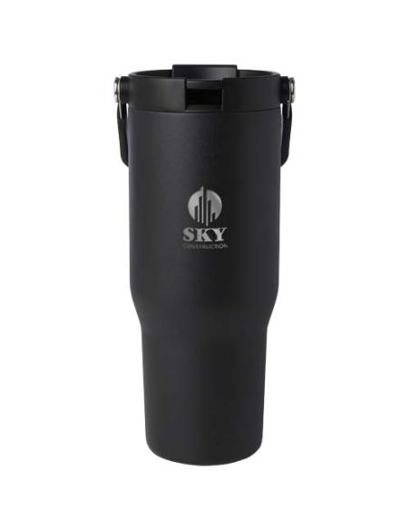 Vaso con aislamiento al vacío de cobre de acero inoxidable reciclado certificado RCS de 900 ml y con tapa de doble función N0946