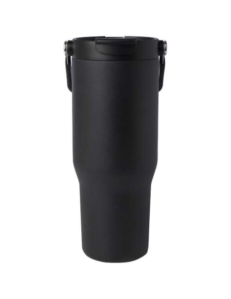 Vaso con aislamiento al vacío de cobre de acero inoxidable reciclado certificado RCS de 900 ml y con tapa de doble función N0946
