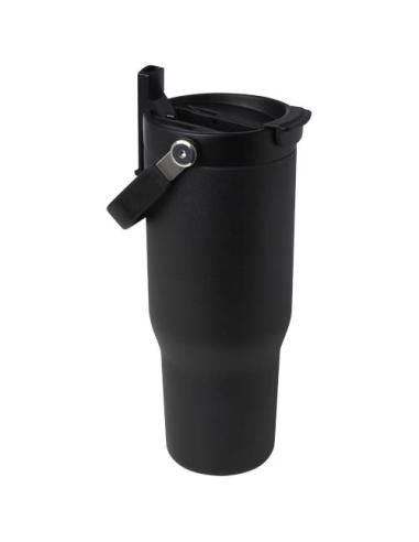 Vaso con aislamiento al vacío de cobre de acero inoxidable reciclado certificado RCS de 900 ml y con tapa de doble función N0946