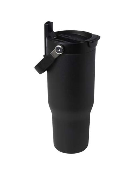 Vaso con aislamiento al vacío de cobre de acero inoxidable reciclado certificado RCS de 900 ml y con tapa de doble función N0946