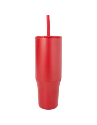 Vaso con aislamiento de 900 ml con certificado RCS y pajita de silicona N12768001