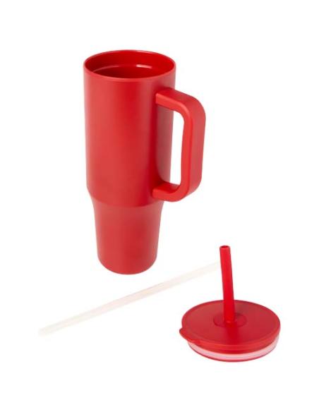 Vaso con aislamiento de 900 ml con certificado RCS y pajita de silicona N12768001