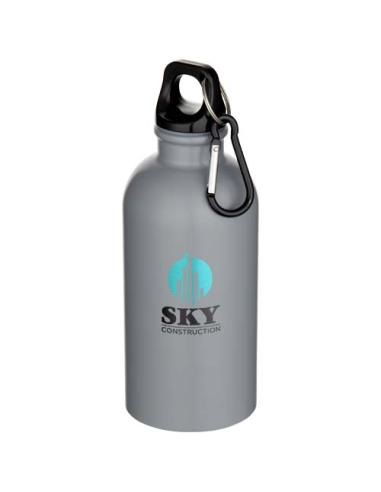 Botella de 400 ml de acero inoxidable mate con certificado RCS de una sola pared con mosquetón N28178001