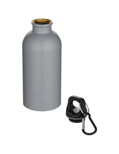 Botella de 400 ml de acero inoxidable mate con certificado RCS de una sola pared con mosquetón N28178001