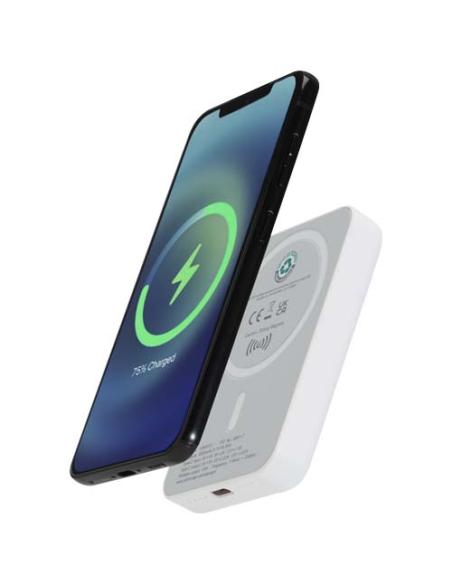 Batería externa inalámbrica magnética de 5000 mAh y 15 W con PD de 20 W fabricada con plástico reciclado N10144421