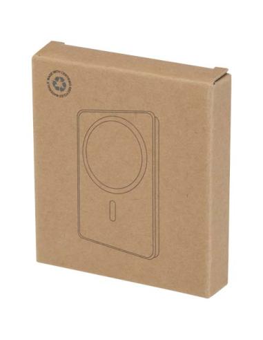 Batería externa inalámbrica magnética de 5000 mAh y 15 W con PD de 20 W fabricada con plástico reciclado N10144421