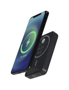 Batería externa inalámbrica magnética de 5000 mAh y 15 W con PD de 20 W fabricada con plástico reciclado N10144421