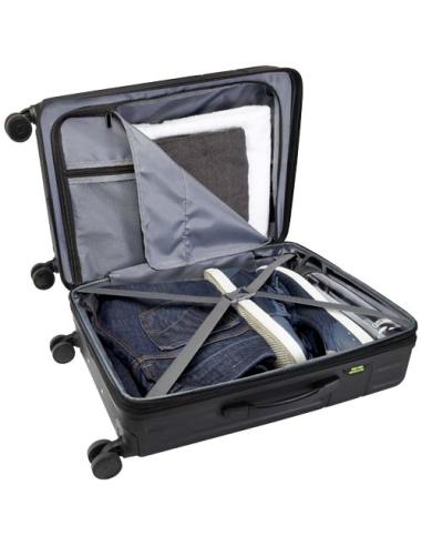 Mochila de cabina ampliable de 24" y 70 L de material reciclado con ruedas y certificado GRS N09790031