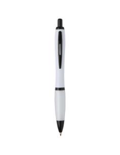 Bolígrafo de plástico reciclado con adornos negros (tinta negra) N10692601