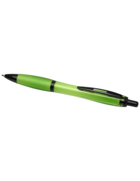 Bolígrafo de plástico reciclado con adornos negros (tinta negra) N36692601