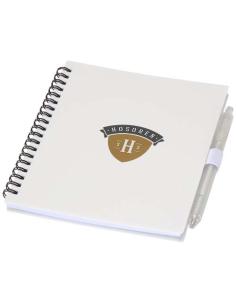 Juego de libreta de tapa blanda y bolígrafo de plástico reciclado (tinta azul) N10892601 2