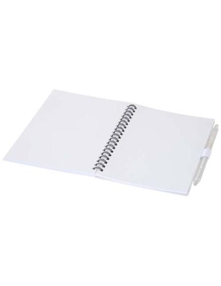 Juego de libreta de tapa blanda y bolígrafo de plástico reciclado (tinta azul) N10892601