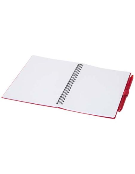 Juego de libreta de tapa blanda y bolígrafo de plástico reciclado (tinta azul) N12892601